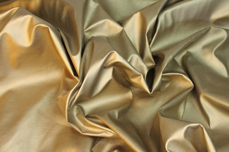 Medium Soft Leatherette - Metallic Deep Gold