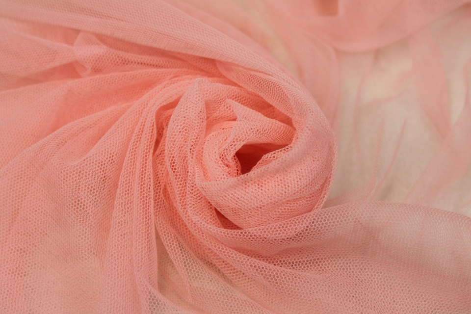 Soft Nylon Tulle - Coral - T60