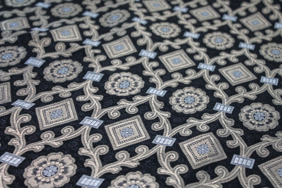 Banaras Brocade - Black and Gold Ecclesiastical