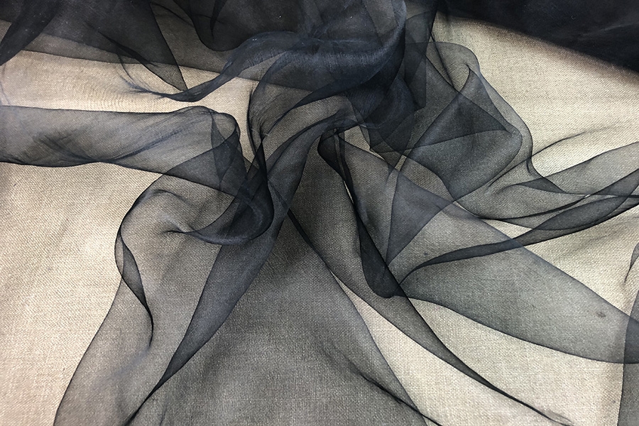 Sheer Silk Gauze - Black