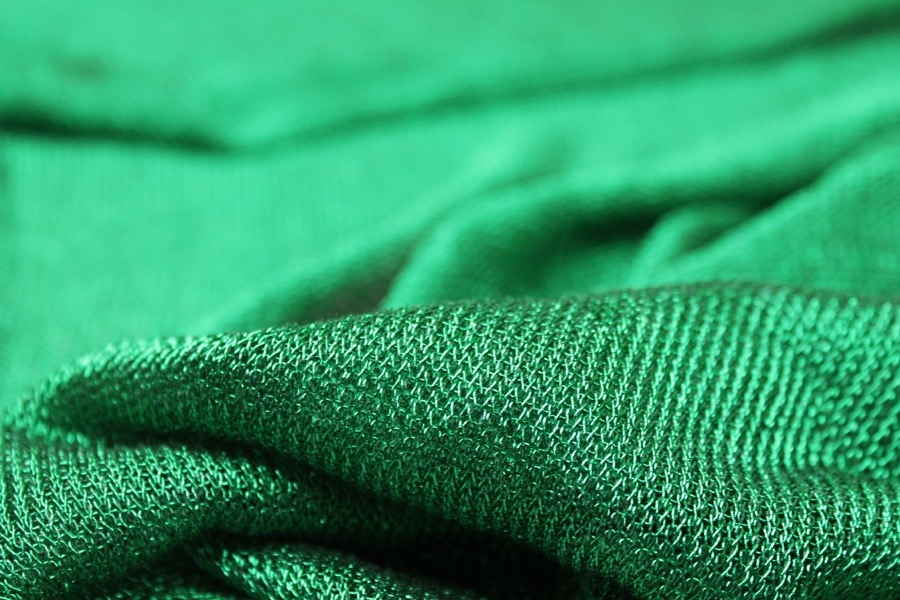 Fine Metallic Thread Knit - Green