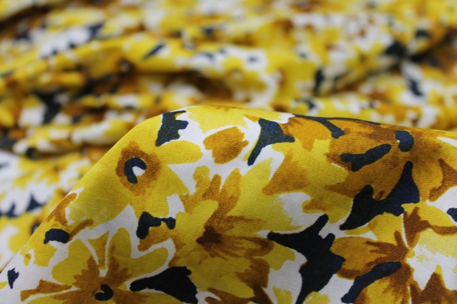 Floral Print Cotton - Yellow