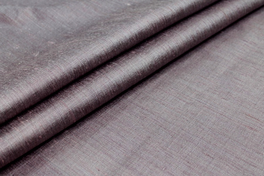 Mauve Textured Raw Silk
