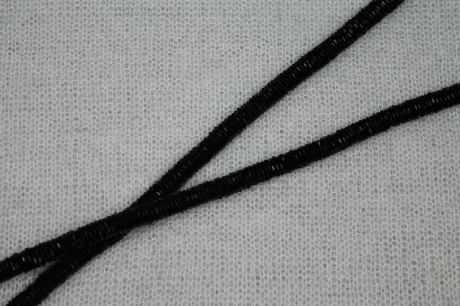 Beaded Strap Trim - Black