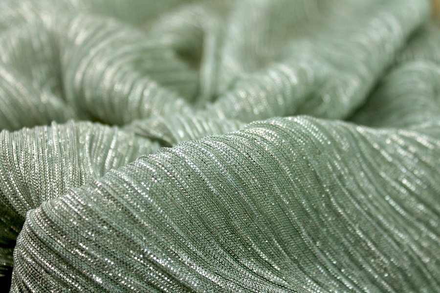 Pleated Lurex Knit - Mint