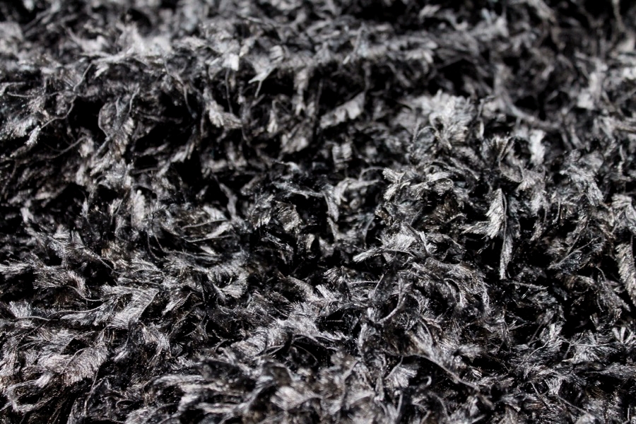 OUT OF STOCK - "Faux Feather" Fabric - Black