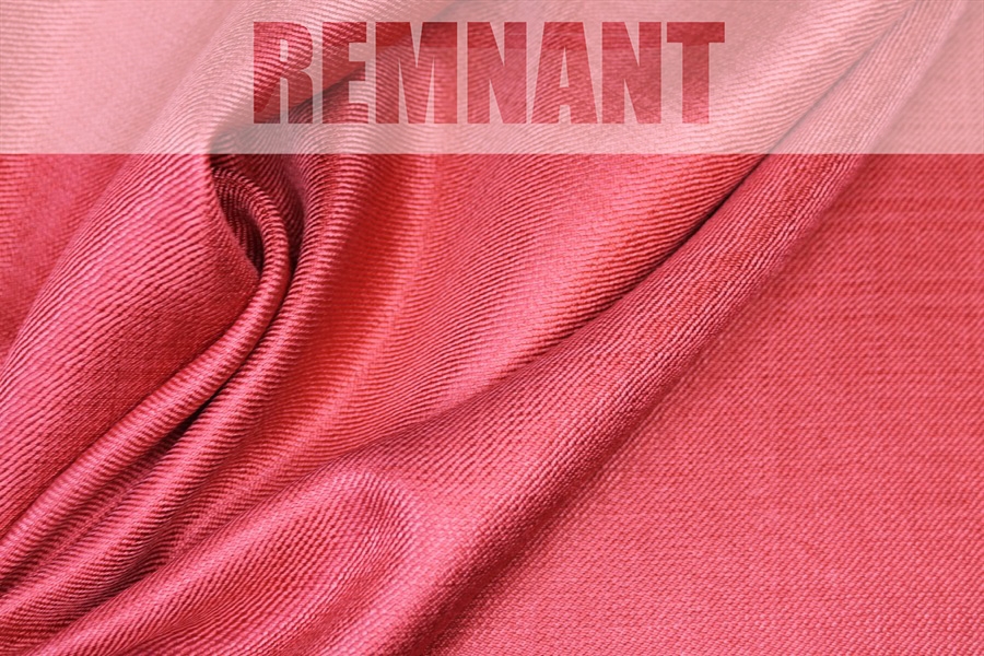 REMNANT - Textured Weave Linen - Coral - 0.4-0.45m Piece