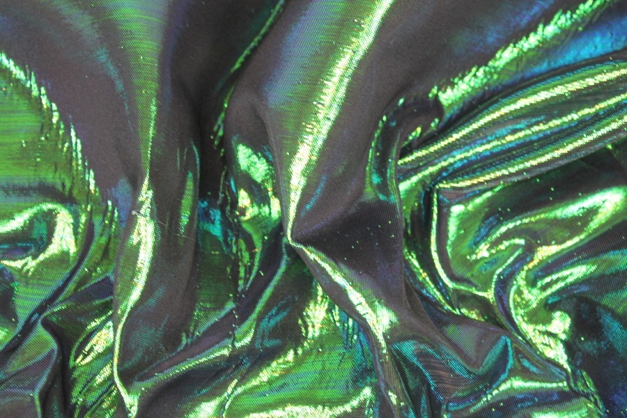 OUT OF STOCK - Iridescent Blue Green Lurex Fabric