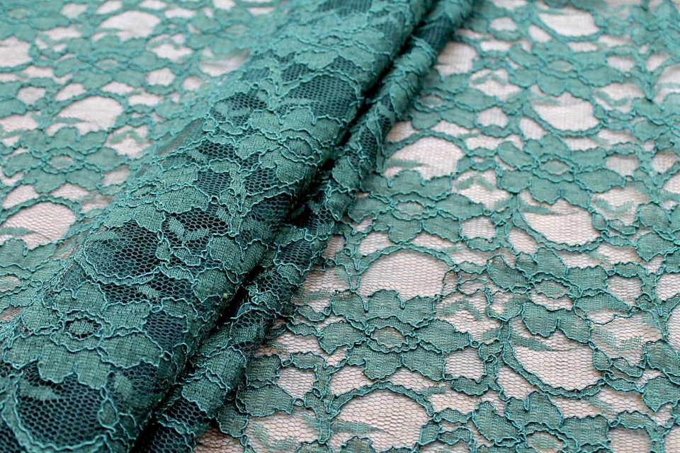 Corded Lace - Forest Green