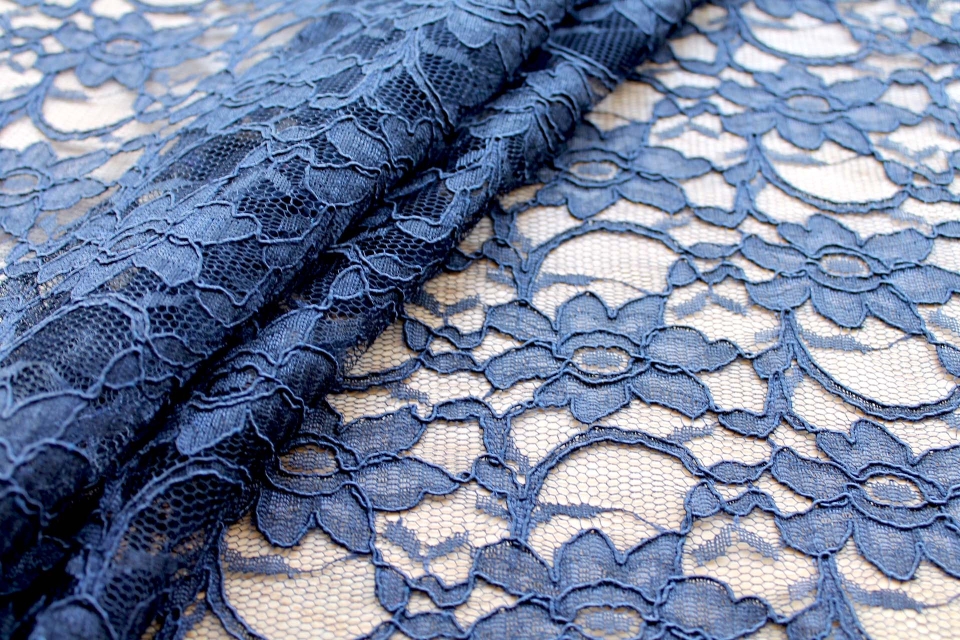 Corded Lace - Navy