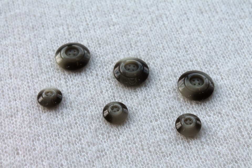 Marbled Grey Resin Button - 1.7cm