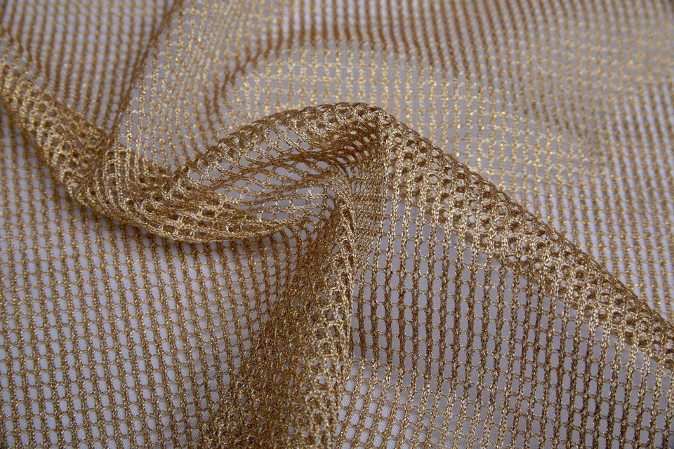 Metallic Mesh Fabric - New Copper