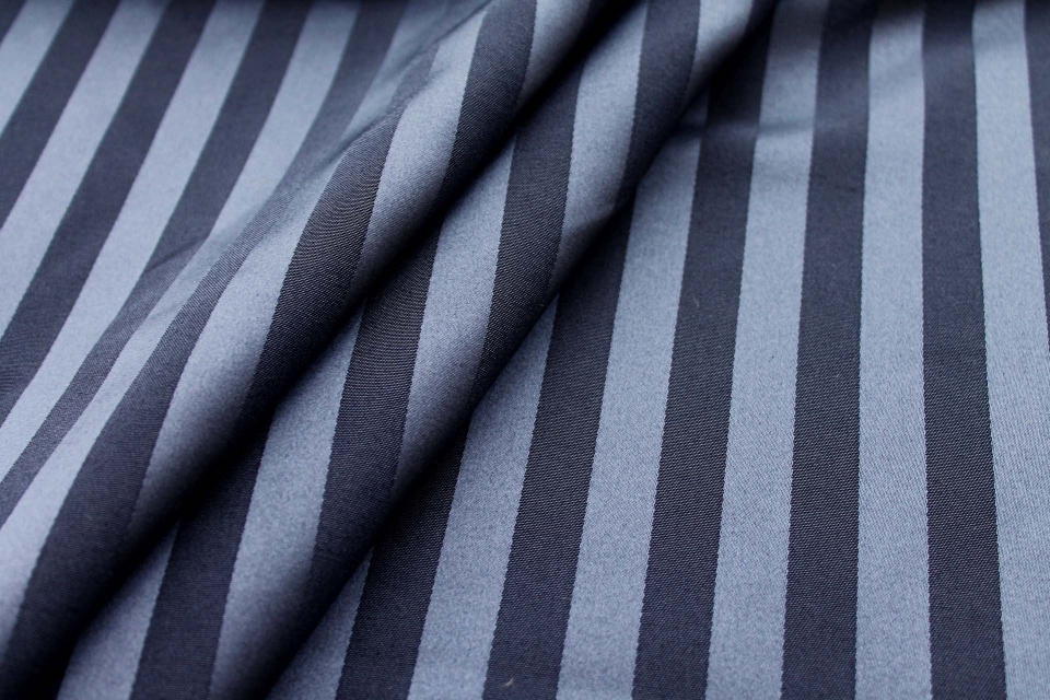 Navy / French Navy Satin Stripe Brocade