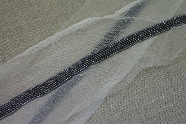 Beaded Trim - Gunmetal