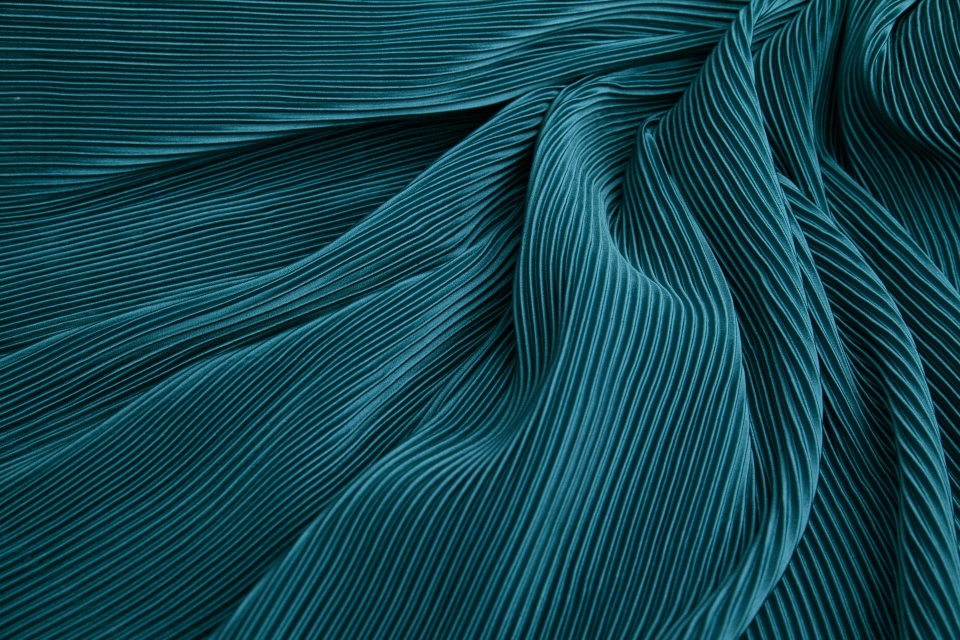 OUT OF STOCK - Pleated Fabric - Teal