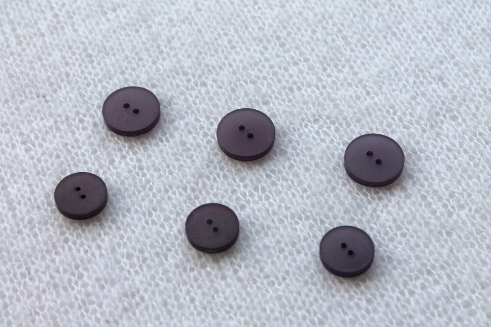 Semi-transparent Deep Purple Resin Button - 1.9cm