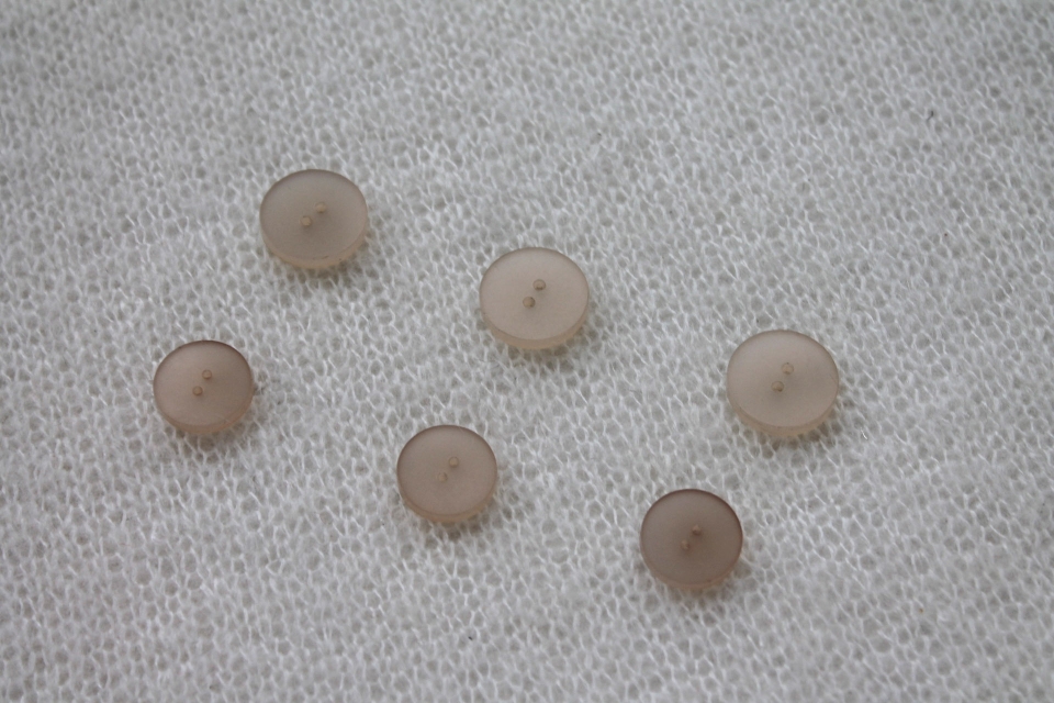 Semi-transparent Latte Resin Button - 1.9cm