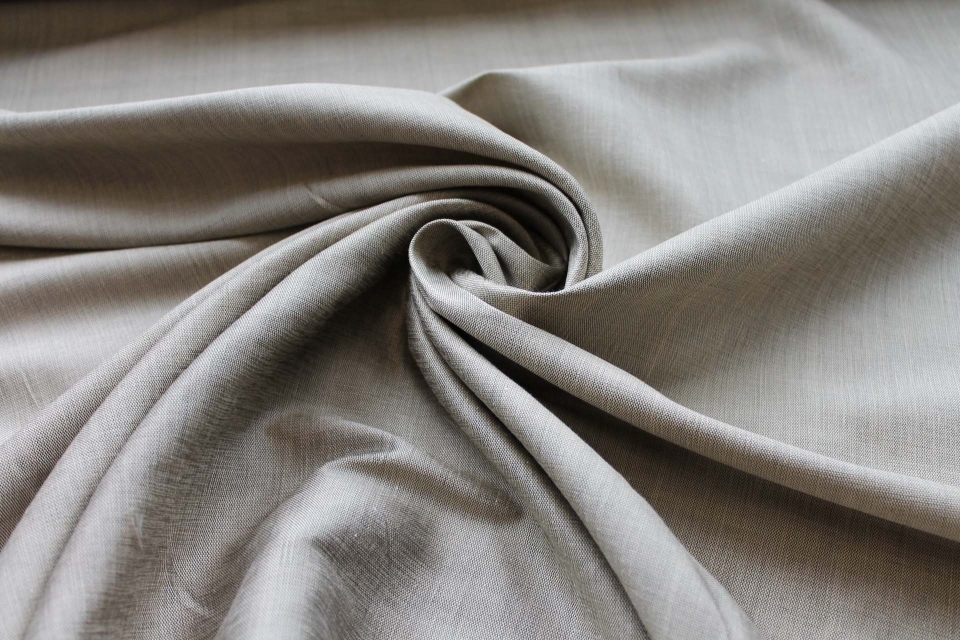 Taupe Textured Raw Silk