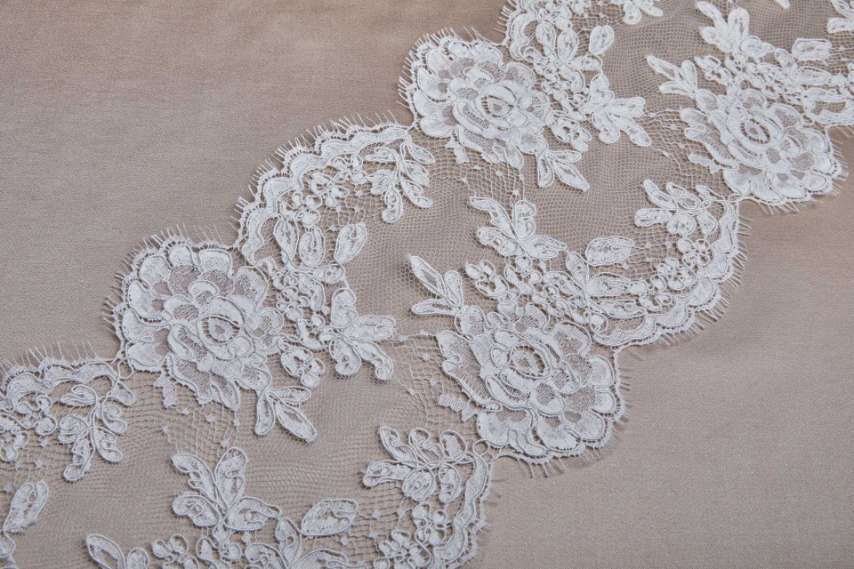 OUT OF STOCK - Corded Lace Trim - Ivory