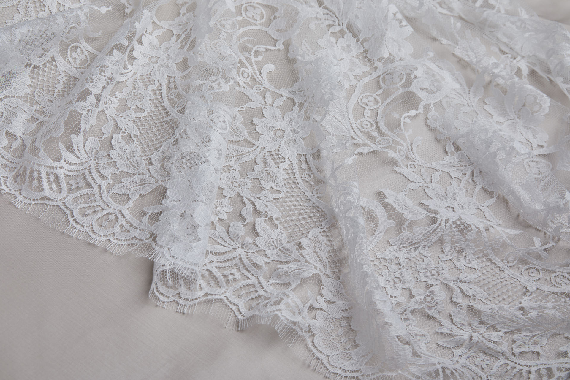 Leavers Lace fabric for a beautifully delicate wedding dress